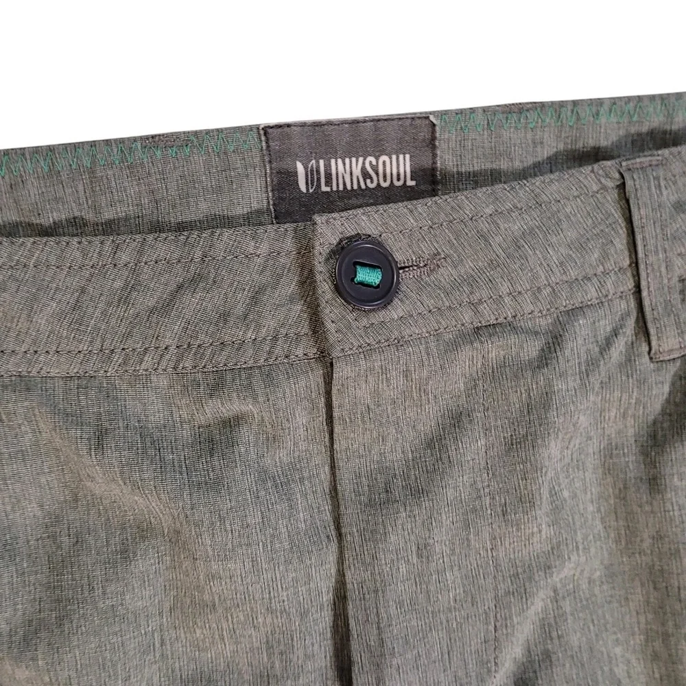 Linksoul Boardwalker Golf Pants 35R Grey Tech Stretch Chino Gorpcore Performance